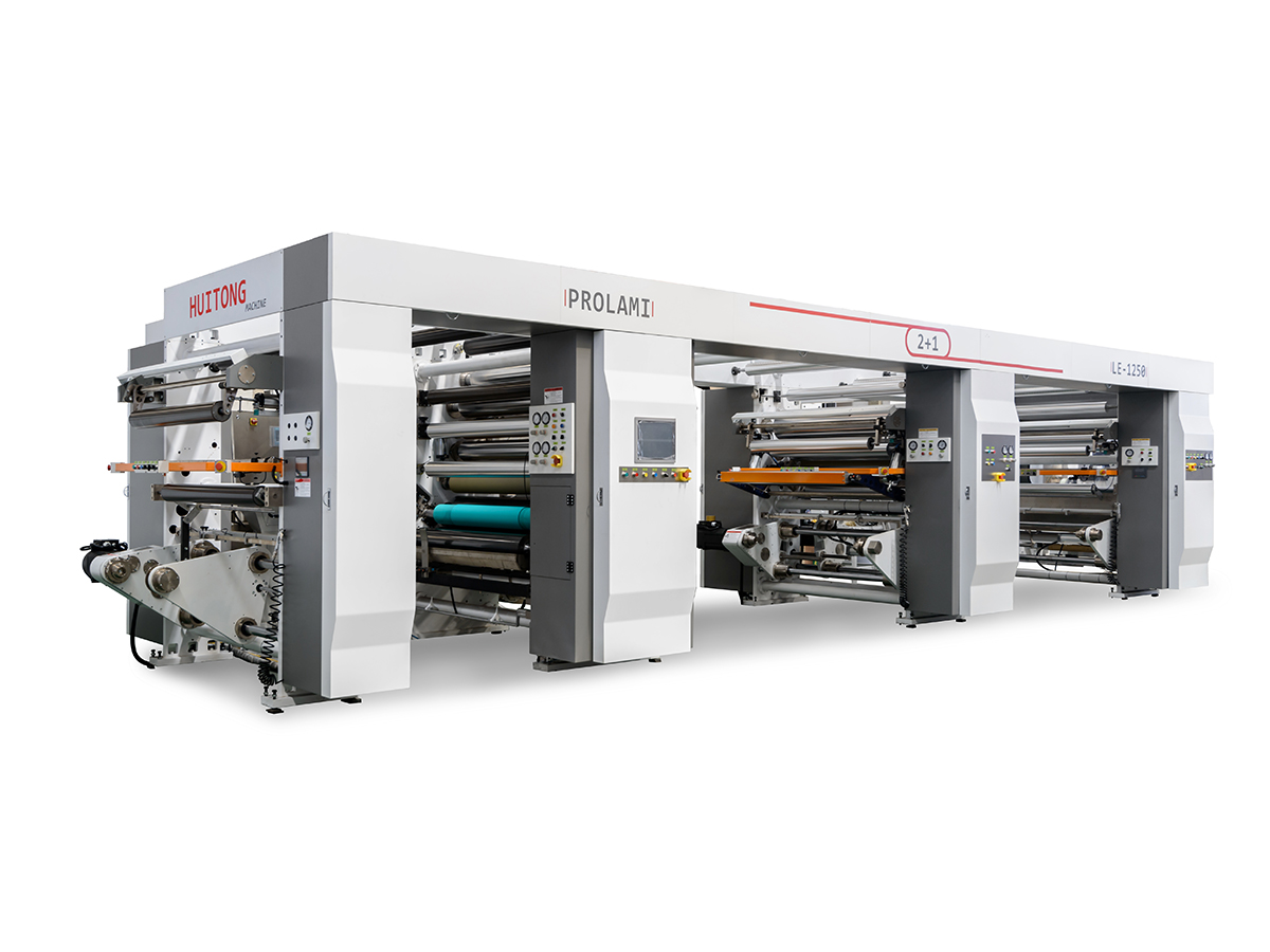 LE 2+1 Løsemiddelfri dobbeltstasjons trelags laminert maskin